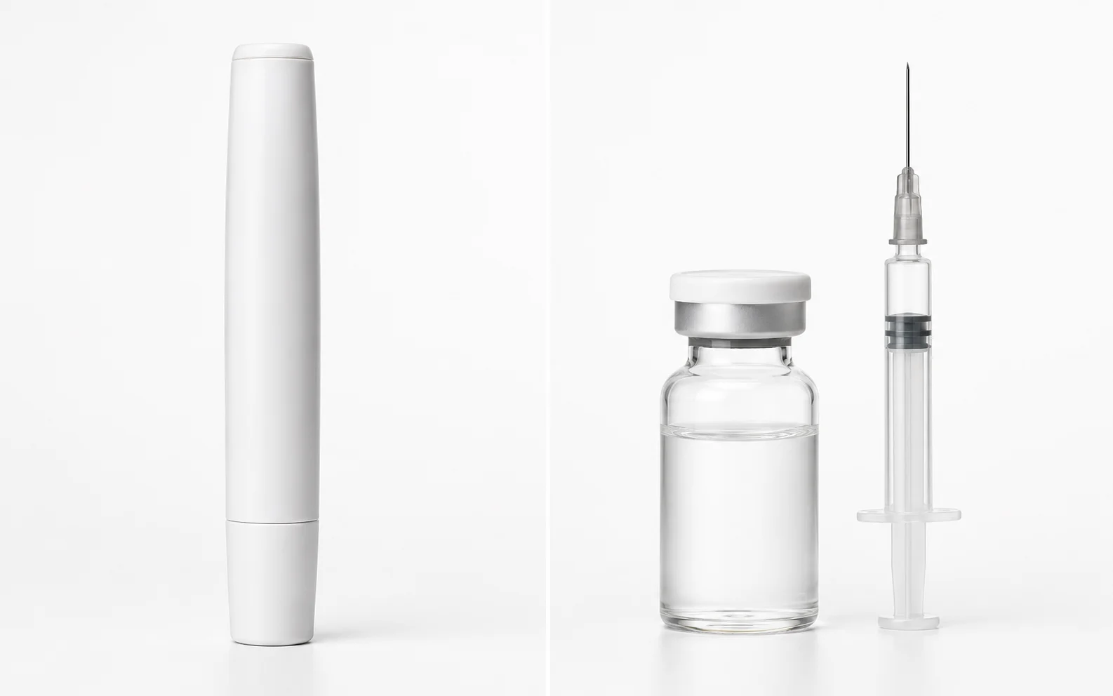 Tirzepatide injection pen and vial